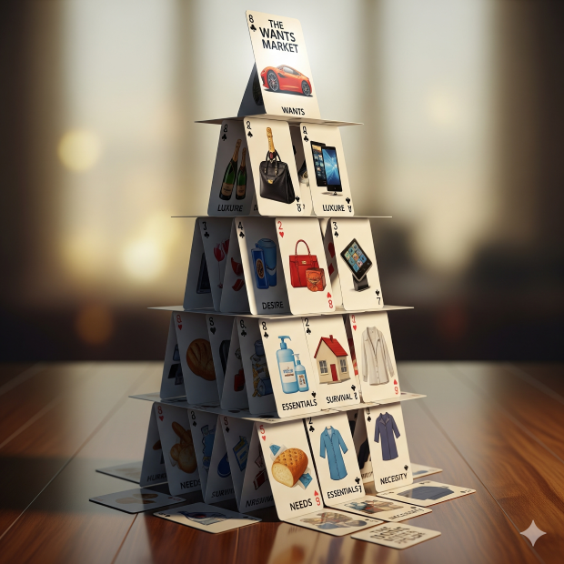 Tower of Cards: The Dominance of The Wants Market Over the Needs Market