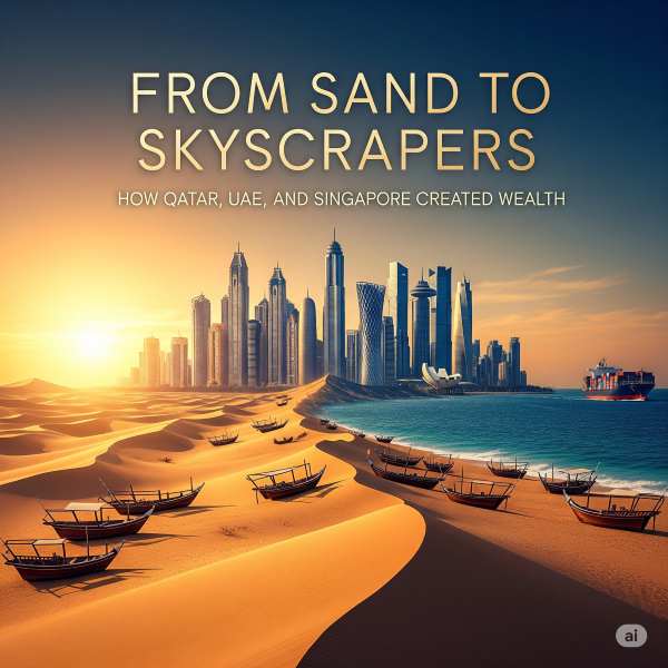 From Sand to Skyscrapers: How Qatar, UAE, and Singapore Created Wealth