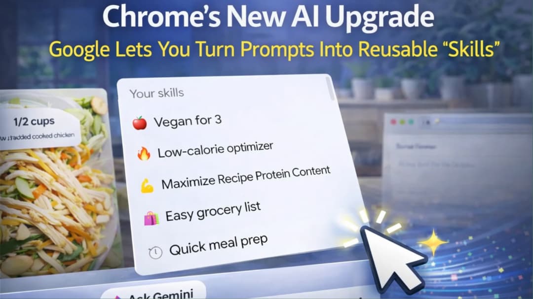 Chrome Introduces AI ‘Skills’ That Let Users Save and Reuse Prompts